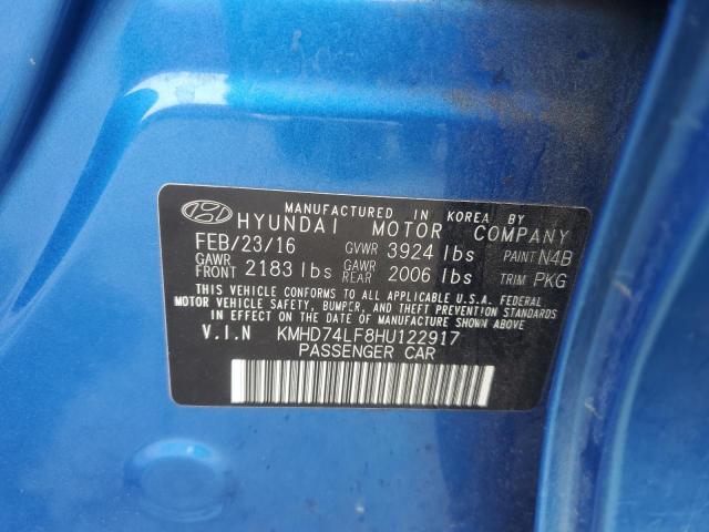 2017 HYUNDAI ELANTRA SE - KMHD74LF8HU122917