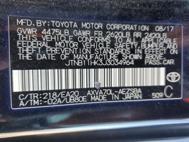 2018 TOYOTA CAMRY L - JTNB11HK3J3034964