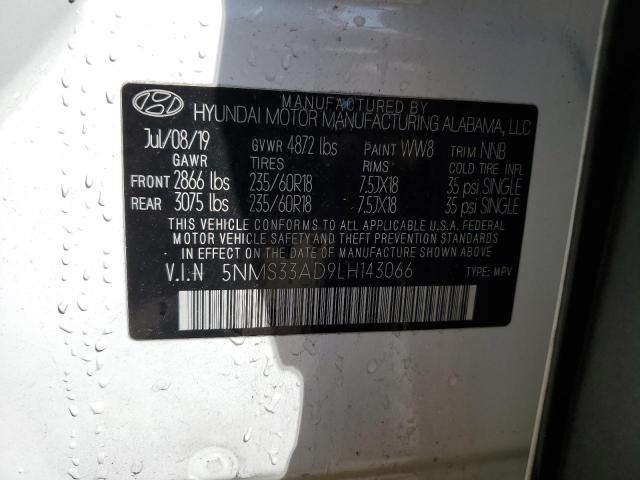 2020 HYUNDAI SANTA FE S - 5NMS33AD9LH143066