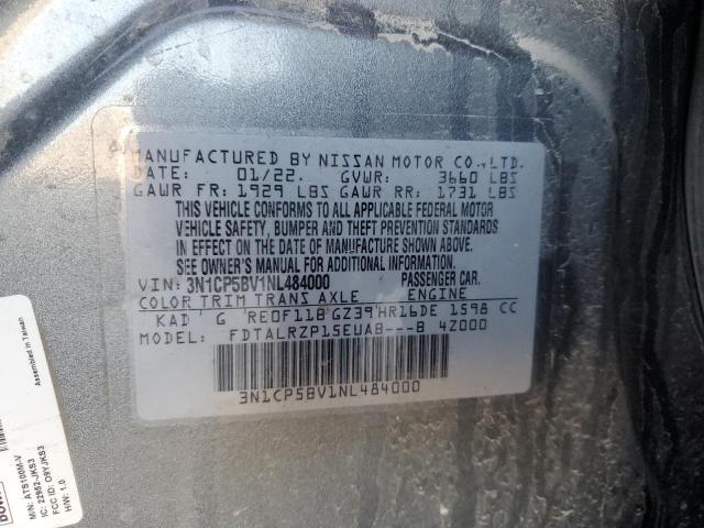 2022 NISSAN KICKS S - 3N1CP5BV1NL484000
