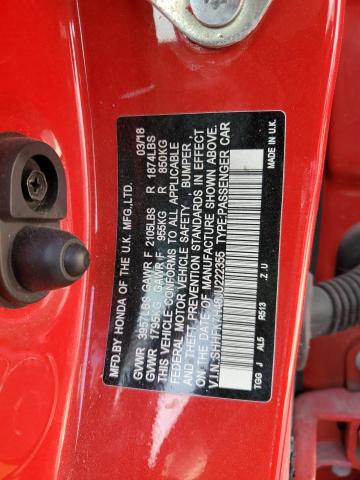 2018 HONDA CIVIC SPOR - SHHFK7H48JU222355