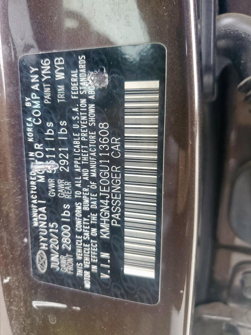 2016 HYUNDAI GENESIS 3. - KMHGN4JE0GU113608