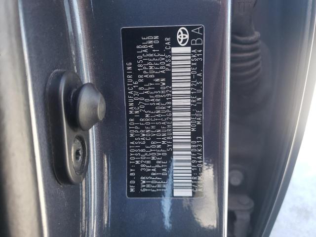 2016 TOYOTA COROLLA L - 5YFBURHE2GP481922