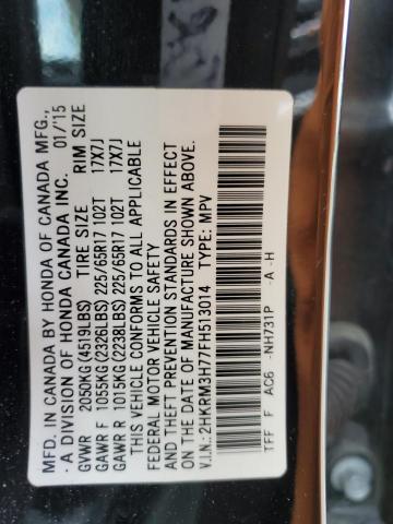2015 HONDA CR-V EXL - 2HKRM3H77FH513014