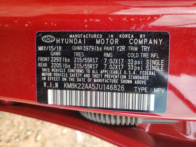 2018 HYUNDAI KONA SEL - KM8K22AA5JU146826