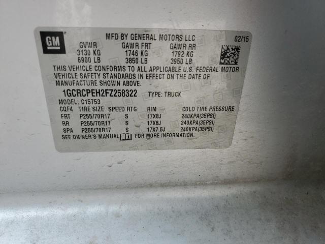 2015 CHEVROLET SILVERADO - 1GCRCPEH2FZ258322