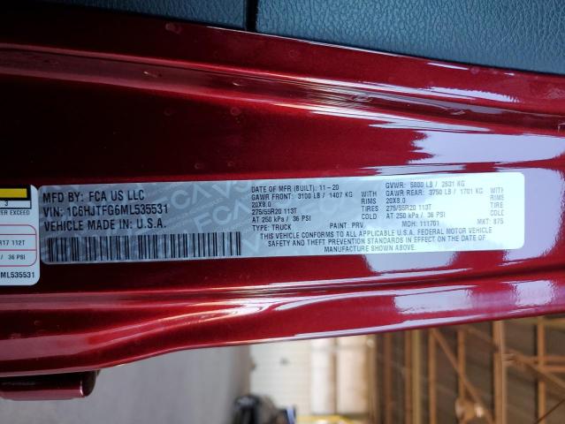 2021 JEEP GLADIATOR 1C6HJTFG6ML535531