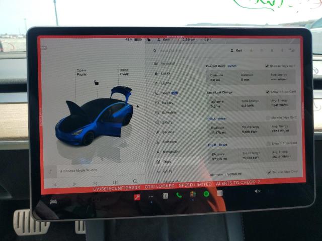 2022 TESLA MODEL 3 5YJ3E1EC6NF195604