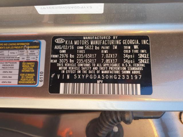 2017 KIA SORENTO LX - 5XYPGDA50HG233197