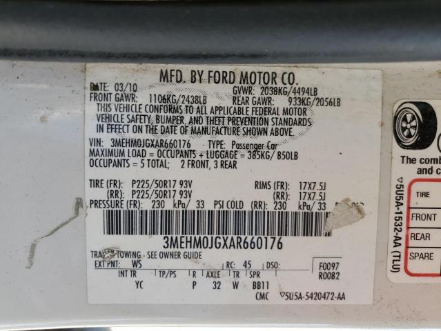 2010 MERCURY MILAN PREM - 3MEHM0JGXAR660176