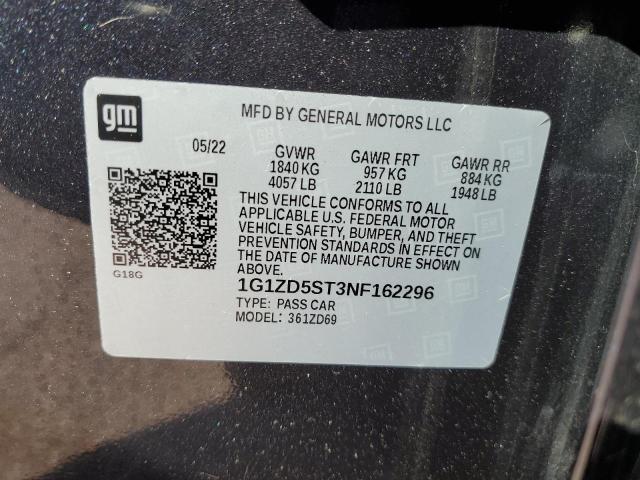2022 CHEVROLET MALIBU LT - 1G1ZD5ST3NF162296