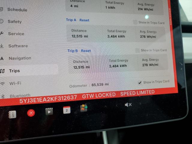 2019 TESLA MODEL 3 - 5YJ3E1EA2KF312637