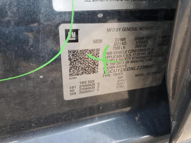 2020 CHEVROLET SILVERADO - 1GCUYDEDXLZ239942