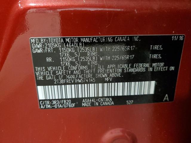 2017 TOYOTA RAV4 LE - 2T3BFREV1HW574145