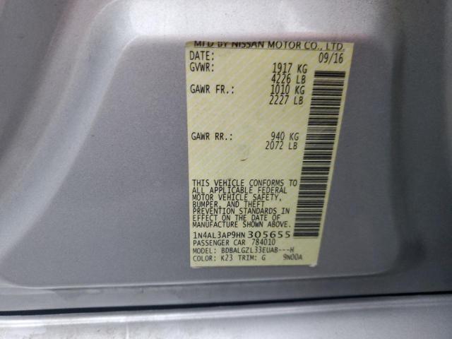 2017 NISSAN ALTIMA 2.5 - 1N4AL3AP9HN305655