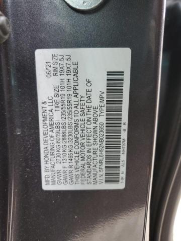 2022 HONDA ODYSSEY EL - 5FNRL6H92NB023650