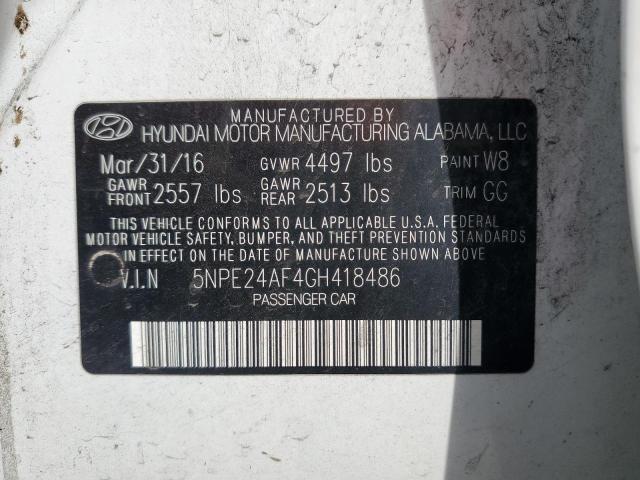 2016 HYUNDAI SONATA SE - 5NPE24AF4GH418486