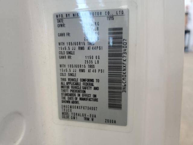 2015 NISSAN NV200 2.5S - 3N6CM0KNXFK734007