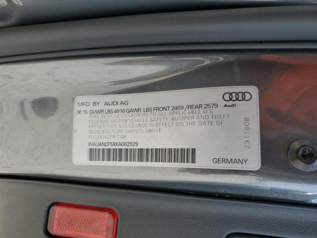 2019 AUDI A5 PREMIUM - WAUANCF5XKA062929