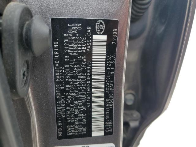 2022 TOYOTA CAMRY SE - 4T1G11AK5NU666929