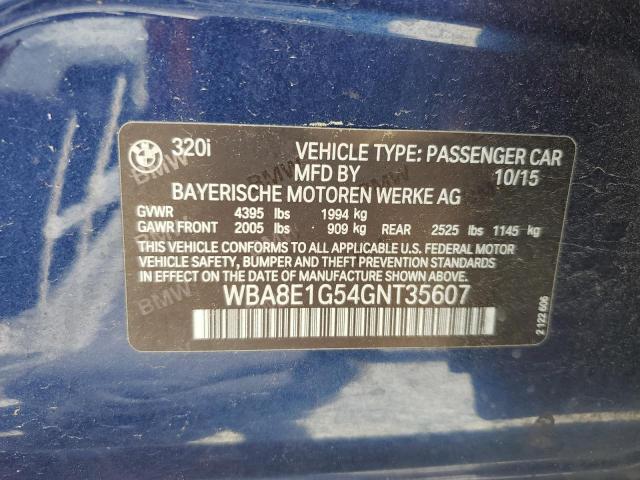 2016 BMW 320 I WBA8E1G54GNT35607