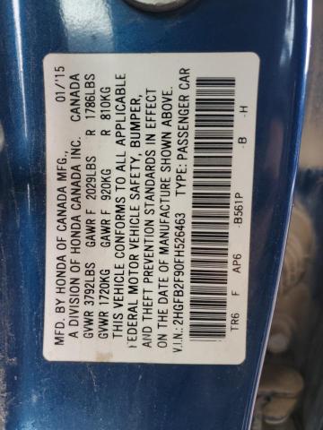 2015 HONDA CIVIC EXL - 2HGFB2F90FH526463