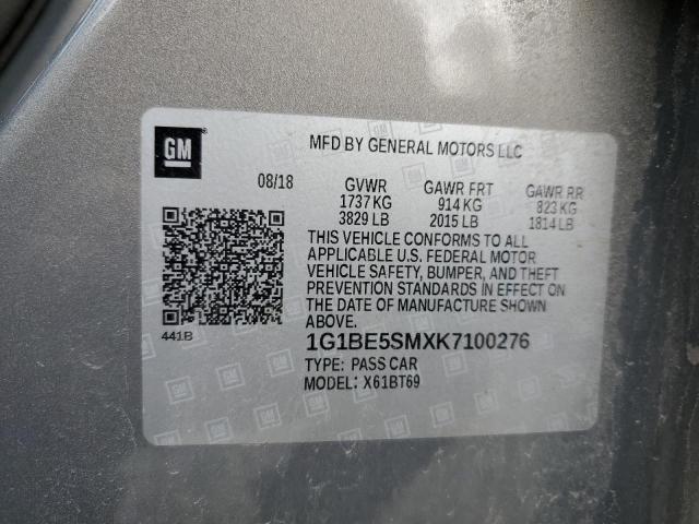 2019 CHEVROLET CRUZE LT - 1G1BE5SMXK7100276