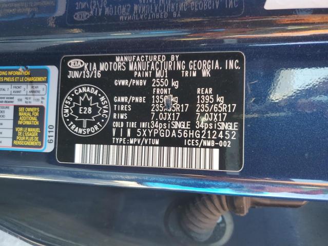 2017 KIA SORENTO LX - 5XYPGDA56HG212452