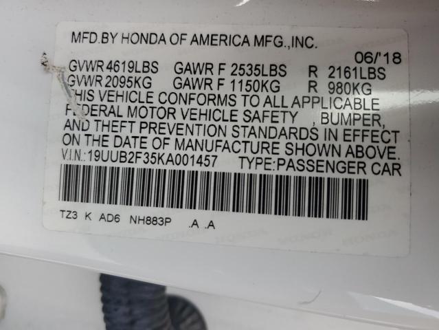 2019 ACURA TLX - 19UUB2F35KA001457