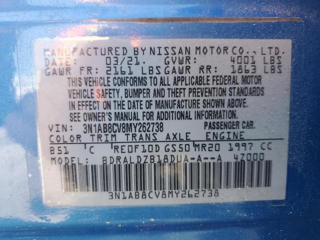 2021 NISSAN SENTRA SV - 3N1AB8CV8MY262738