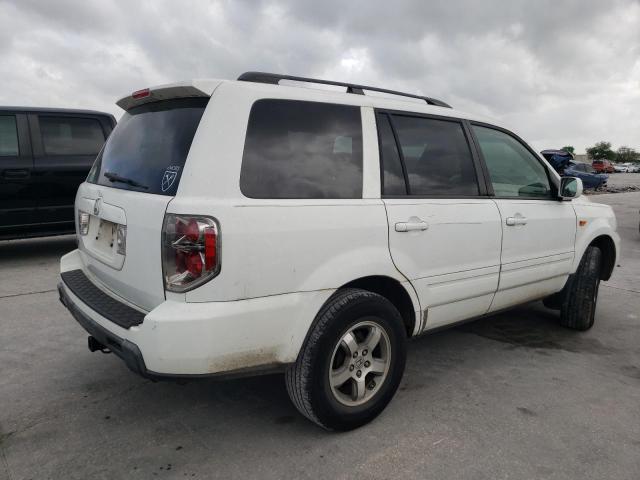 HONDA PILOT EX 2008 white  gas 5FNYF284X8B014389 photo #4
