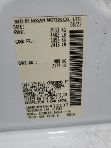 2022 NISSAN ALTIMA SL - 1N4BL4EW2NN413137