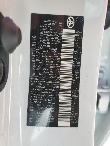 2024 TOYOTA COROLLA LE - 5YFB4MDE8RP136003