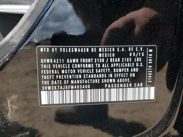 2015 VOLKSWAGEN JETTA BASE - 3VW2K7AJ5FM403400