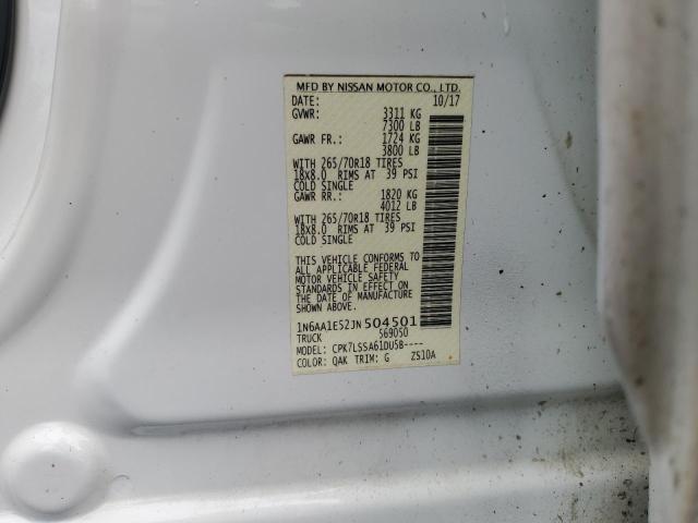 2018 NISSAN TITAN SV 1N6AA1E52JN504501