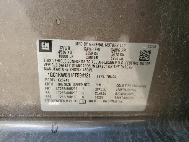 2015 CHEVROLET SILVERADO - 1GC1KWE81FF594121