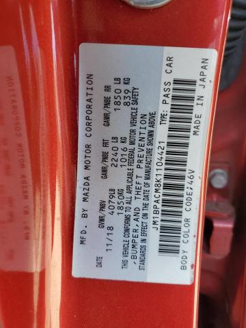 2019 MAZDA 3 PREFERRE JM1BPACM8K1104421