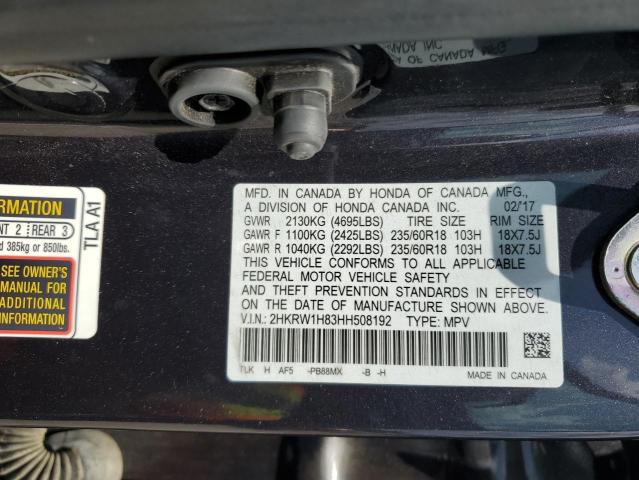 2017 HONDA CR-V EXL 2HKRW1H83HH508192