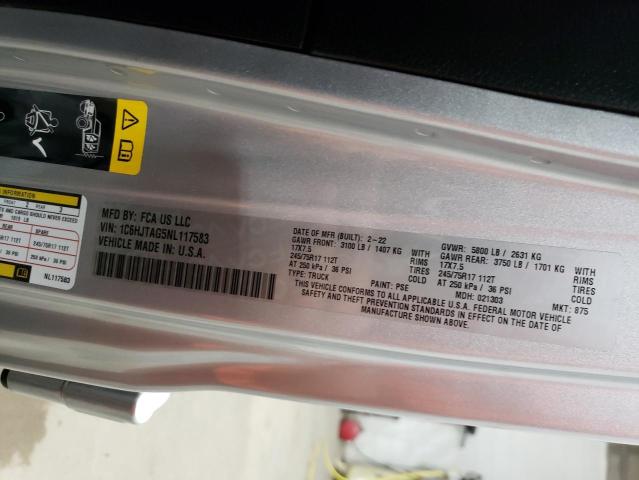 2022 JEEP GLADIATOR - 1C6HJTAG5NL117583