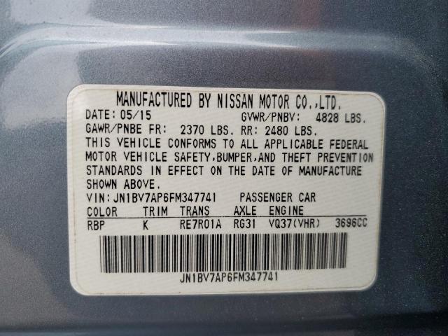 2015 INFINITI Q50 BASE - JN1BV7AP6FM347741