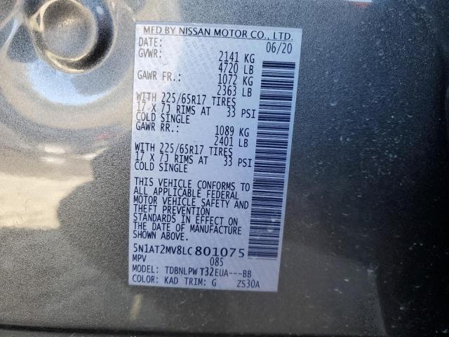 2020 NISSAN ROGUE S - 5N1AT2MV8LC801075