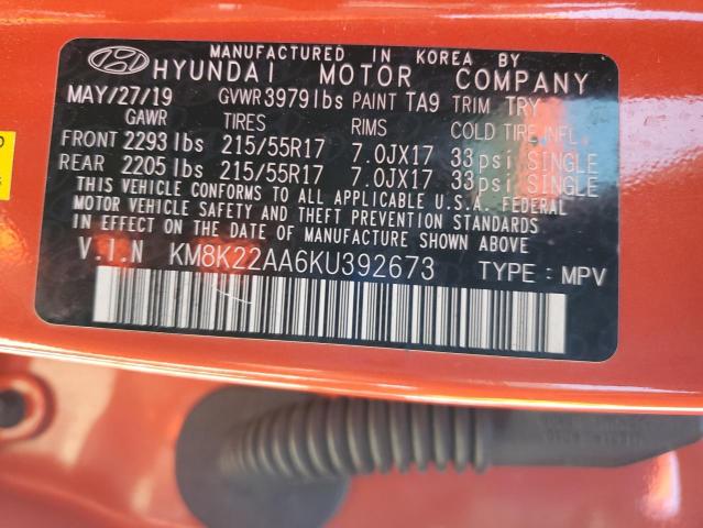 2019 HYUNDAI KONA SEL - KM8K22AA6KU392673