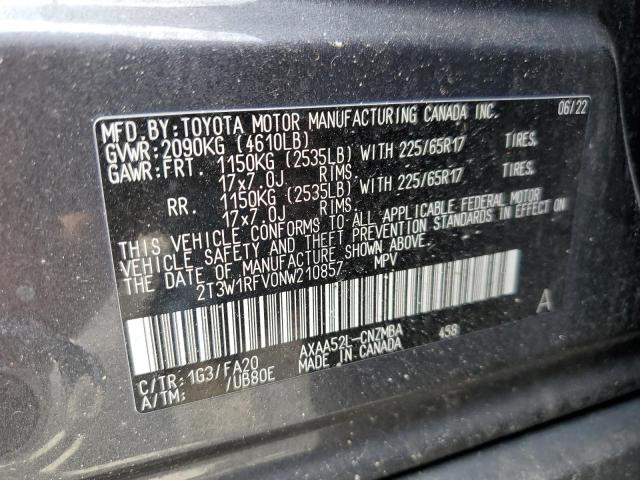 2022 TOYOTA RAV4 XLE - 2T3W1RFV0NW210857