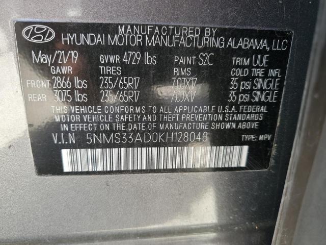 2019 HYUNDAI SANTA FE S - 5NMS33AD0KH128048
