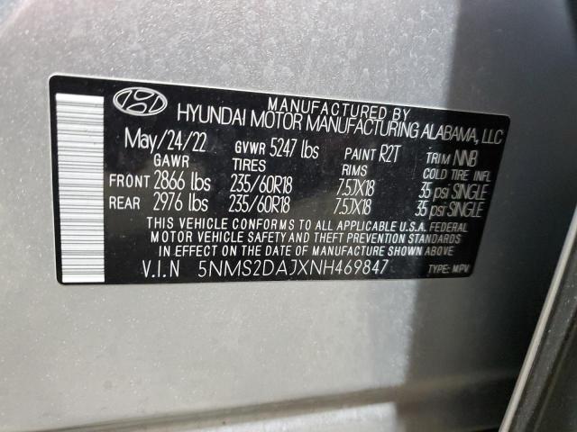 2022 HYUNDAI SANTA FE S - 5NMS2DAJXNH469847