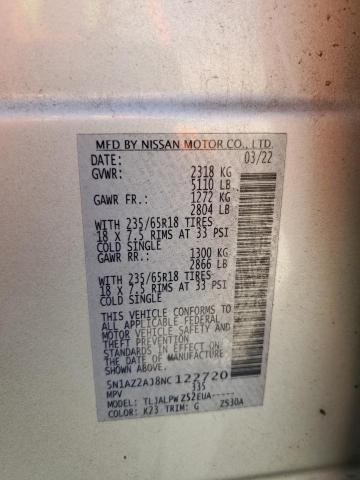 2022 NISSAN MURANO S - 5N1AZ2AJ8NC122720