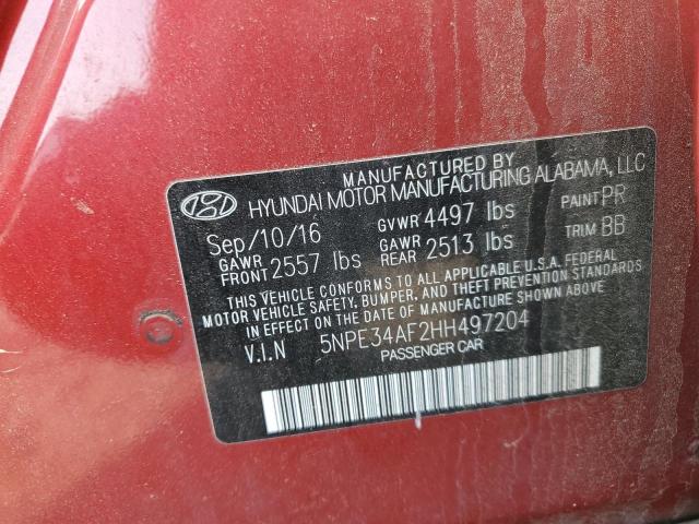 2017 HYUNDAI SONATA SPO - 5NPE34AF2HH497204