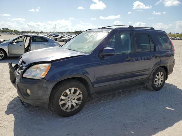HONDA CR-V EX 2005 blue  gas SHSRD78865U346215 photo #1