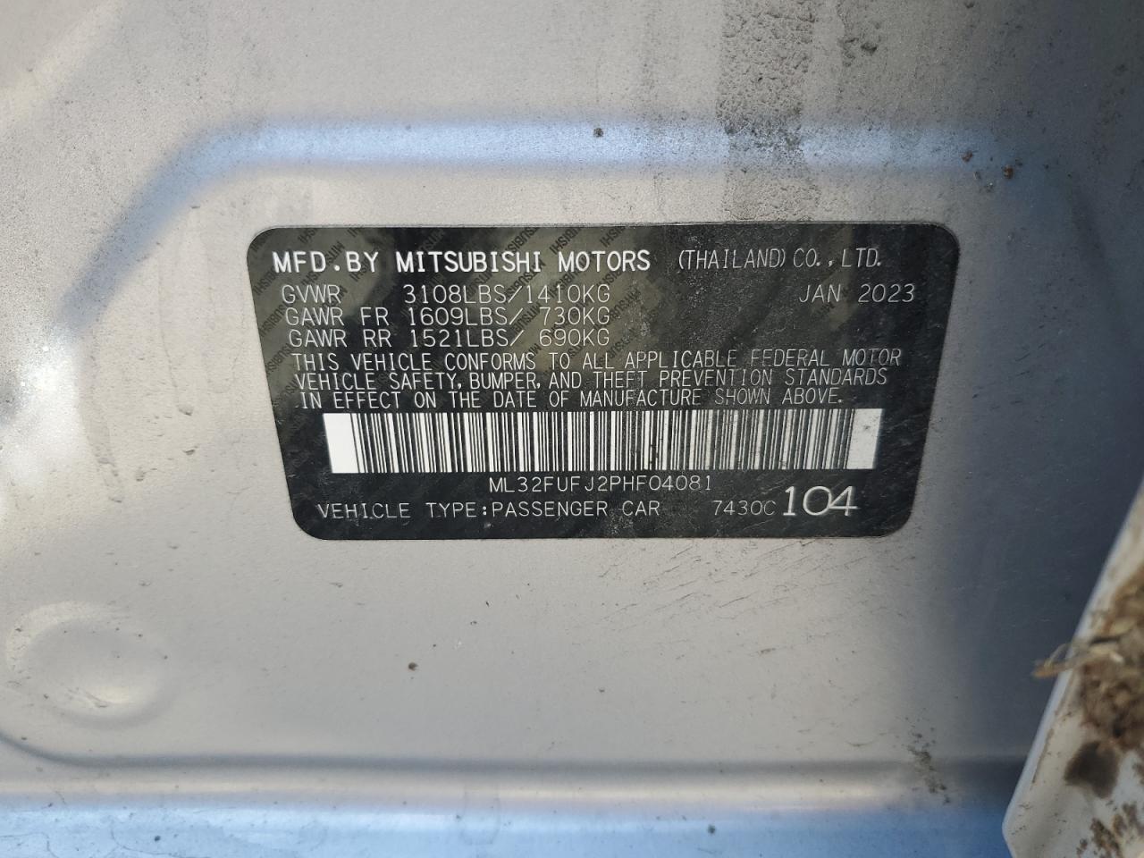 MITSUBISHI MIRAGE G4 ES