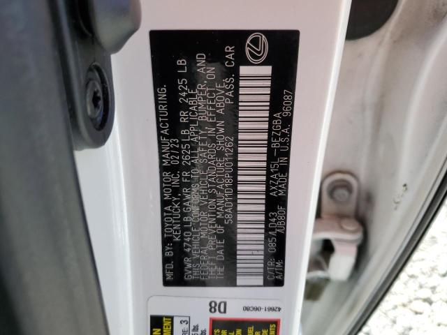 2023 LEXUS ES 250 BAS 58AD11D18PU011262